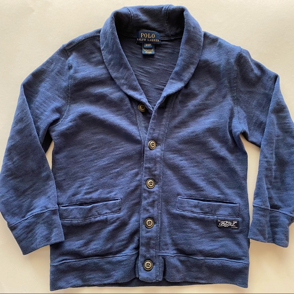 Polo Ralph Lauren-Shawl Collar Cardigan, Blue, 3T